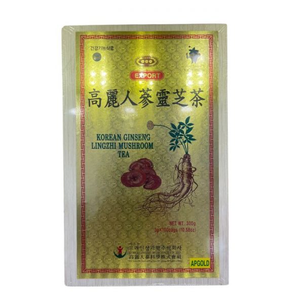 Trà Sâm Linh Chi Hàn Quốc Bio Apgold 100 Gói Hộp Gỗ