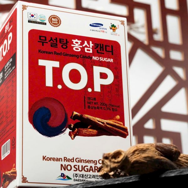 KẸO HỒNG SÂM HÀN QUỐC KHÔNG ĐƯỜNG T.O.P - 200Gr