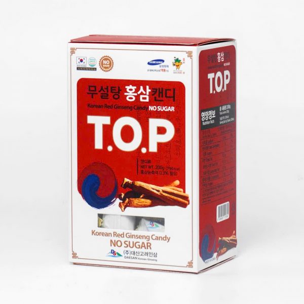 KẸO HỒNG SÂM HÀN QUỐC KHÔNG ĐƯỜNG T.O.P - 200Gr