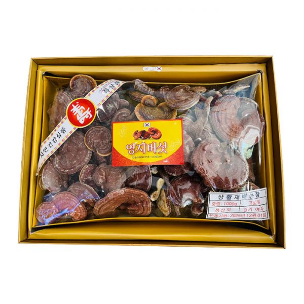 Nấm Linh Chi Hàn Quốc Tiến Vua Hộp Quà Tặng 1000G - Linh Chi Hoàng Gia