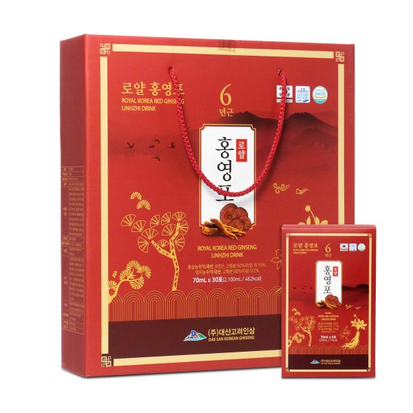 Nước chiết xuất hồng sâm linh chi Daesan 70ml*30 gói