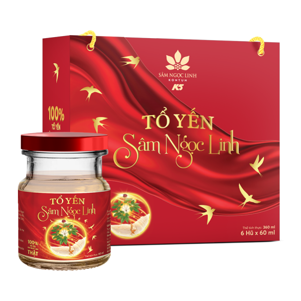 Tổ Yến Sâm Ngọc Linh 60ml – 6 hủ/hộp